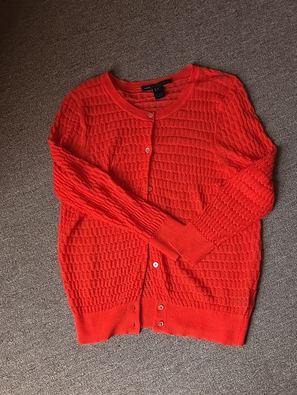 Marc By Marc Jacobs Bright Orange Knit Button-Front Cardigan